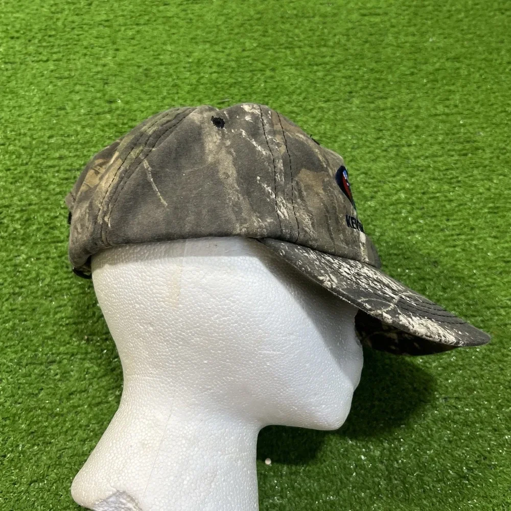 Vintage Mossy Oak Camo‎ Hat 90s Texas Country Concert Merch Kevin Fowler KFF